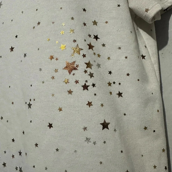 Bombom silver/gold accent star white t-shirt, XL - Picture 4 of 5